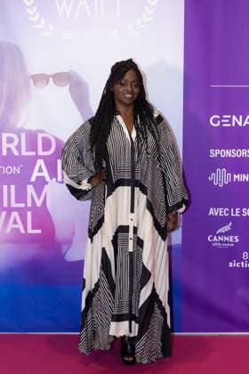2nd World AI Film Festival Opening ceremony photocall - Cannes Aïssa Maïga attends the 2nd World AI Film Festival (WAIFF) opening ceremony photocall at the Palais des Festivals in Cannes, France on April 21, 2026. Photo by Shootpix ABACAPRESS.COM Cannes France  Copyright: xShootpix ABACAx