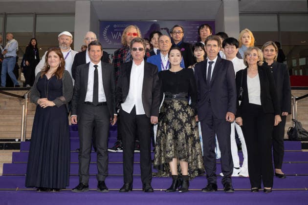 2nd World AI Film Festival Opening ceremony photocall - Cannes Agnès Jaoui, President of the Jury, David Lisnard, mayor of Cannes, Jean-Michel Jarre, Gong Li, Charles-Ange Ginesy and Jury members attend the 2nd World AI Film Festival (WAIFF) opening ceremony photocall at the Palais des Festivals in Cannes, France on April 21, 2026. Photo by Shootpix ABACAPRESS.COM Cannes France  Copyright: xShootpix ABACAx