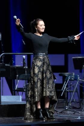 2nd World AI Film Festival Opening Ceremony - Cannes Gong Li, President of the WAIFF 2026, opens the 2nd World AI Film Festival (WAIFF) during the opening ceremony at the Palais des Festivals in Cannes. France on April 21, 2026. Photo by Shootpix ABACAPRESS.COM Cannes France  Copyright: xShootpix ABACAx