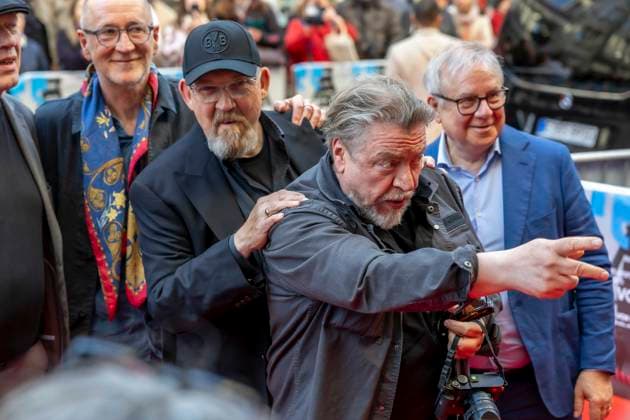 ABB 4VONHIER Peter Lohmeyer actor , Dietmar Bär Baer actor , Armin Rohde actor , Joachim Krol actor on the red carpet at the WDR TV movie premiere Vier von Hier at the Lichtburg, cinema premiere in Essen on 21 94 2026