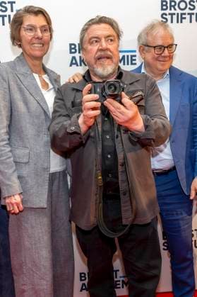 ABB 4VONHIER Betina Bötinger Boettinger presenter Armin Rohde actor , Joachim Krol actor guest on the red carpet at the WDR TV film premiere Vier von Hier at the Lichtburg, cinema premiere in Essen on 21 94 2026