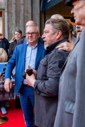 ABB 4VONHIER Armin Rohde actor , Joachim Krol, actor on the red carpet at the WDR TV movie premiere Vier von Hier in the Lichtburg, cinema premiere in Essen on 21 94 2026