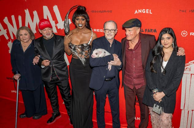 April 21, 2026, New York, New York, USA: KATHLEEN TURNER, ANDY SERKIS, LAVERNE COX, STEVE BUSCEMI, WOODY HARRELSON and IMAN VELLANI attend the Animal Farm Premiere at Regal Theater in New York. 21 April 2026 New York USA  - ZUMAa265 20260421_zep_a265_074 Copyright: xEricxAcquayex