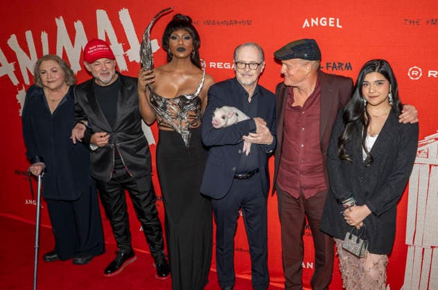 April 21, 2026, New York, New York, USA: KATHLEEN TURNER, ANDY SERKIS, LAVERNE COX, STEVE BUSCEMI, WOODY HARRELSON and IMAN VELLANI attend the Animal Farm Premiere at Regal Theater in New York. 21 April 2026 New York USA  - ZUMAa265 20260421_zep_a265_075 Copyright: xEricxAcquayex