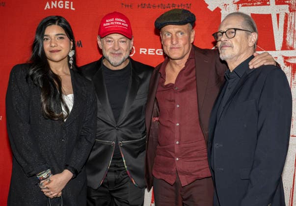 April 21, 2026, New York, New York, USA: IMAN VELLANI, ANDY SERKIS, WOODY HARRELSON and STEVE BUSCEMI attend the Animal Farm Premiere at Regal Theater in New York. 21 April 2026 New York USA  - ZUMAa265 20260421_zep_a265_081 Copyright: xEricxAcquayex