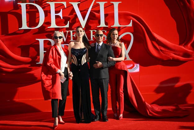 Celebrities attend the European Premiere of ˜The Devil Wears Prada 2™ at Leicester Square in London, England Featuring: Meryl Streep, Anne Hathaway, Stanley Tucci, Emily Blunt Where: London, United Kingdom When: 22 Apr 2026 Credit: Cover Images EDITORIAL USE ONLY. NOT FOR USE BY NEWSPAPERS BASED IN THE UK. Copyright: xx coverimg55636644