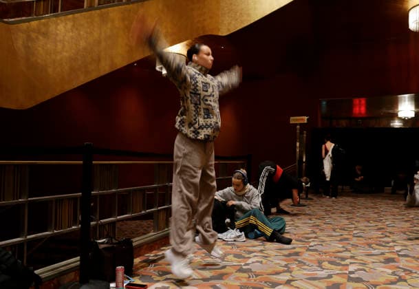 Dancers warm up in the Grand Foyer at Radio City Music Hall before auditioning at the Rockettes open call auditions at Radio City Music Hall in New York City on Wednesday, April 22, 2026. Dancers attending the audition will be considered for a spot on the Rockettes line in the 2026 Christmas Spectacular Starring the Radio City Rockettes and for an invitation to participate in the company s no-fee dancer development.programming this summer which serves as the Rockettes main talent pipeline.  NYP20260422107 JohnxAngelillo