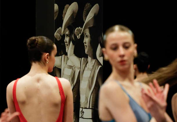 Dancers do a run through of dance steps before Rockettes open call auditions take place at Radio City Music Hall in New York City on Wednesday, April 22, 2026. Dancers attending the audition will be considered for a spot on the Rockettes line in the 2026 Christmas Spectacular Starring the Radio City Rockettes and for an invitation to participate in the company s no-fee dancer development.programming this summer which serves as the Rockettes main talent pipeline.  NYP20260422130 JohnxAngelillo