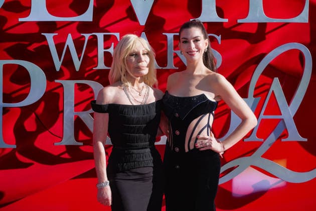 The Devil Wears Prada 2 European Premiere on Wednesday 22 April 2026 Donatella Versace and Anne Hathaway seen at the The Devil Wears Prada 2 European Premiere on Wednesday 22 April 2026 at Cineworld Leicester Square and VUE West End, London. ., Credit:Julie Edwards Avalon  Copyright: xJuliexEdwardsx xAvalonx 1093623732