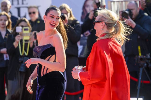 Celebrities attend the European Premiere of ˜The Devil Wears Prada 2™ at Leicester Square in London, England Featuring: Anna Hathaway, Meryl Streep Where: London, United Kingdom When: 22 Apr 2026 Credit: Cover Images **NOT AVAILABLE FOR HELLO MAGAZINE** EDITORIAL USE ONLY. NOT FOR USE BY NEWSPAPERS BASED IN THE UK. Copyright: xx coverimg55636851