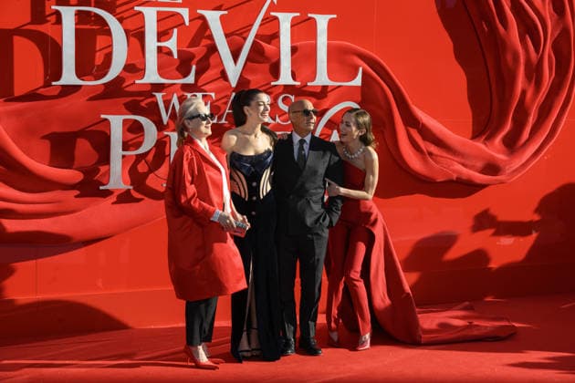 Celebrities attend the European Premiere of ˜The Devil Wears Prada 2™ at Leicester Square in London, England Featuring: Meryl Streep, Anna Hathaway, Stanley Tucci, Emily Blunt Where: London, United Kingdom When: 22 Apr 2026 Credit: Cover Images **NOT AVAILABLE FOR HELLO MAGAZINE** EDITORIAL USE ONLY. NOT FOR USE BY NEWSPAPERS BASED IN THE UK. Copyright: xx coverimg55636853