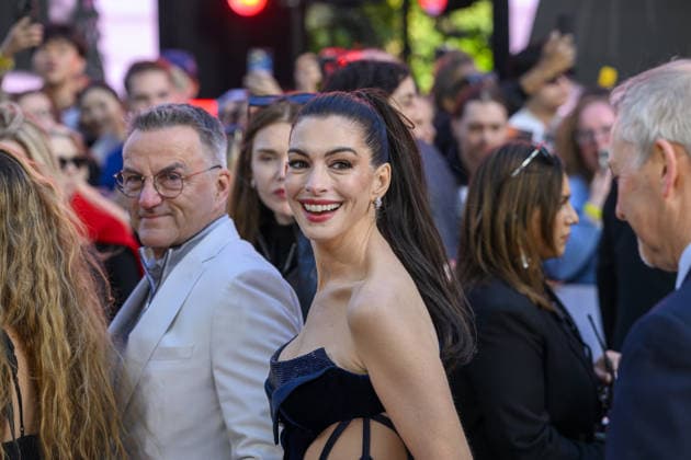 Celebrities attend the European Premiere of ˜The Devil Wears Prada 2™ at Leicester Square in London, England Featuring: Anna Hathaway Where: London, United Kingdom When: 22 Apr 2026 Credit: Cover Images **NOT AVAILABLE FOR HELLO MAGAZINE** EDITORIAL USE ONLY. NOT FOR USE BY NEWSPAPERS BASED IN THE UK. Copyright: xx coverimg55636859
