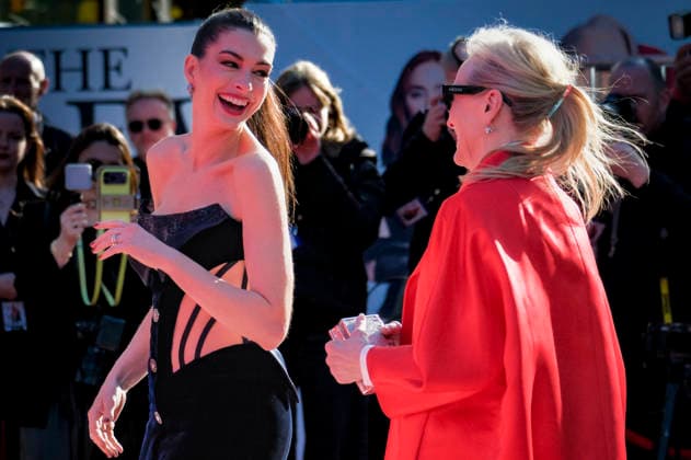 Anne Hathaway and Meryl Streep at the European premiere of the movie The Devil Wears Prada 2 The Devil Wears Prada 2 at Cineworld Leicester Square Vue West End London, 22 04 2026 Foto:xJ.xEdwardsx xFuturexImagex devil_6490