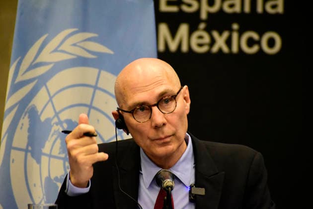UN High Commissioner for Human Rights Volker Türk Visits Mexico UN High Commissioner for Human Rights Volker Turk speaks during press conference as part of his working visit to Mexico at the Spain-Mexico Cultural center. on April 22, 2026, in Mexico City, Mexico. (Photo by Luis Barron Eyepix Group) Copyright: xLuisxBarronx xEyepixxGroupx LB_22042026_181359
