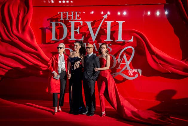 The Devil Wears Prada 2 European Premiere in London - 22 Apr 2026 (L-R) Meryl Streep, Anne Hathaway, Stanley Tucci and Emily Blunt attend The Devil Wears Prada 2 European Premiere at Leicester Square. London United Kingdom Copyright: xLoredanaxSangiulianox xSOPAxImagesx LSangiuliano-8924