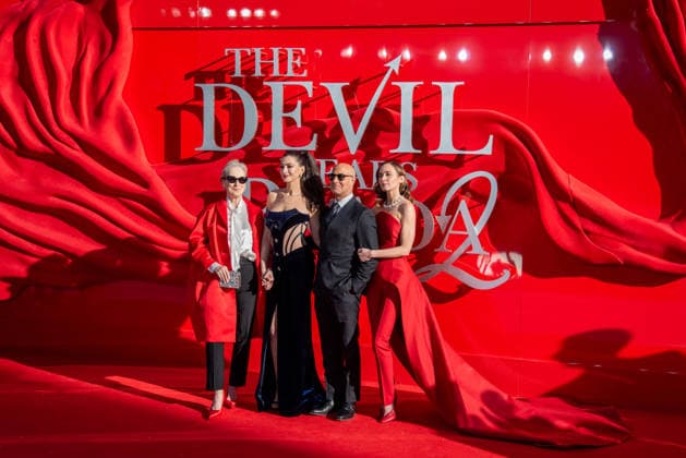 The Devil Wears Prada 2 European Premiere in London - 22 Apr 2026 (L-R) Meryl Streep, Anne Hathaway, Stanley Tucci and Emily Blunt attend The Devil Wears Prada 2 European Premiere at Leicester Square. London United Kingdom Copyright: xLoredanaxSangiulianox xSOPAxImagesx LSangiuliano-8931