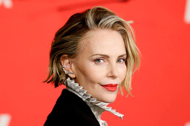 Charlize Theron arrives on the red carpet at Netflix s APEX New York Premiere at The Paris Theater on Wednesday, April 22, 2026 in New York City.  NYP20260422205 JohnxAngelillo