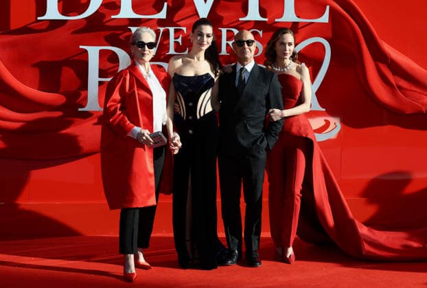The Devil Wears Prada 2 European Premiere in London - 22 Apr 2026 Meryl Streep, Anne Hathaway, Stanley Tucci and Emily Blunt attend The Devil Wears Prada 2 European Premiere at Vue and Cineworld, Leicester Square in London. London United Kingdom Copyright: xFredxDuvalx xSOPAxImagesx FD_Devil_Wears_Prada_01