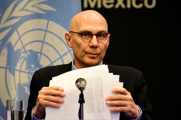 UN High Commissioner for Human Rights Volker Turk speaks during press conference as part of his working visit to Mexico at the Spain-Mexico Cultural center. on April 22, 2026, in Mexico City, Mexico. Mexico City Mexico - ZUMAe321 20260422_zia_e321_070 Copyright: xLuisxBarronx