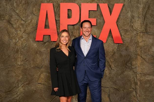 David Ready (R) at arrivals for APEX Premiere, The Paris Theater, New York, NY, April 22, 2026. Photo By: Kristin Callahan Everett Collection APEX Premiere PUBLICATIONXNOTxINxCANxCHNxFRAxITAxJPNxNORxPOLxRUSxESPxUKxUSA