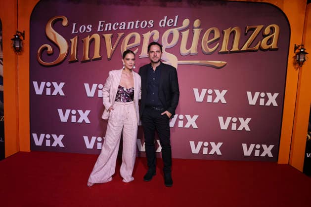 Los Encantos del Sinverguenza Red Carpet Carolina Miranda and Manolo Cardona attend the red carpet for ˜Los Encantos del Sinverguenza™ tv series at Videocine. on April 22, 2026 in Mexico City, Mexico. (Photo by Yamak Perea Eyepix Group) Copyright: xYamakxPerea xEyepixxGroupx YP_22042026_181523
