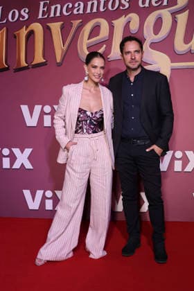 Los Encantos del Sinverguenza Red Carpet Carolina Miranda and Manolo Cardona attend the red carpet for ˜Los Encantos del Sinverguenza™ tv series at Videocine. on April 22, 2026 in Mexico City, Mexico. (Photo by Yamak Perea Eyepix Group) Copyright: xYamakxPerea xEyepixxGroupx YP_22042026_181529