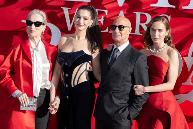 Meryl Streep, Anne Hathaway, Stanley Tucci and Emily Blunt attends The Devil Wears Prada 2 European Premiere in London, England. UK. Wednesday 23rd April 2026. Copyright: xJamesxWarrenx ae75e261