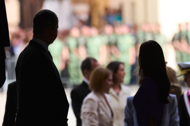 Spanish Royals Attend Cervantes Awards Ceremony to Gonzalo Celorio King Felipe VI of Spain, Queen Letizia of Spain attends Cervantes Awards Ceremony to Gonzalo Celorio at Alcala University on April 23, 2026 in Alcala de Henares, Spain Photo by IMAGO MPG Alcala de Henares Alcala University Madrid Spain  Copyright: xMPGx
