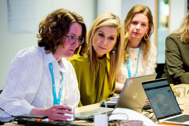 Queen Maxima at the 1st National Undiagnosed Hackathon. Nijmegen, the Netherlands. 23 Apr 2026 NIJMEGEN - Queen Maxima at the 1st National Undiagnosed Hackathon. During this hackathon, teams of different specialists come together to arrive at a diagnosis within 48 hours for patients with rare conditions at the Radboudumc in Nijmegen. Nijmegen The Netherlands  Copyright: xMischaxSchoemakerx