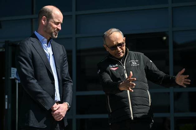 Prince William visits Jaguar TCS Racing The Prince of Wales visits the headquarters of British Formula E team, Jaguar TCS Racing, in Kidlington, Oxfordshire, UK, on the 23rd April 2026. Picture by Justin Tallis WPA-Pool Kidlington Jaguar TCS Racing Oxfordshire United Kingdom  WHA-0816