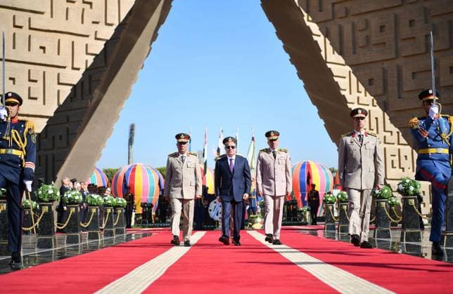 Egyptian President Abdel Fattah al-Sisi lays a wreath at the memorial to the martyrs of the armed forces and the tomb of the late President Anwar Sadat, on the 44th anniversary of the liberation of Sinai, in Cairo, Egyptian President Abdel Fattah al-Sisi lays a wreath at the memorial to the martyrs of the armed forces and the tomb of the late President Anwar Sadat, on the 44th anniversary of the liberation of Sinai, in Cairo, Egypt, April 23, 2026. Photo by Egyptian President Office apaimages Cairo Cairo Egypt 230426_Egypt_EPO_00(3) Copyright: xapaimagesxEgyptianxPresidentxOfficex xapaimagesx