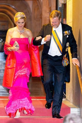Royal Couple Offers Corps Diplomatic Dinner, Amsterdam - 23 Apr 2026 King Willem-Alexander and Queen Maxima at the Corps Diplomatique for a gala dinner at the Royal Palace Amsterdam. Amsterdam The Netherlands  Copyright: xMischaxSchoemakerx
