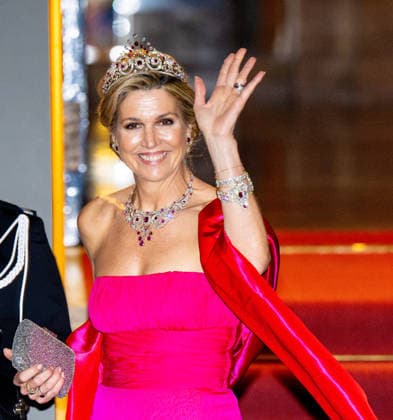 Royal Couple Offers Corps Diplomatic Dinner, Amsterdam - 23 Apr 2026 Queen Maxima at the Corps Diplomatique for a gala dinner at the Royal Palace Amsterdam. Amsterdam The Netherlands  Copyright: xMischaxSchoemakerx
