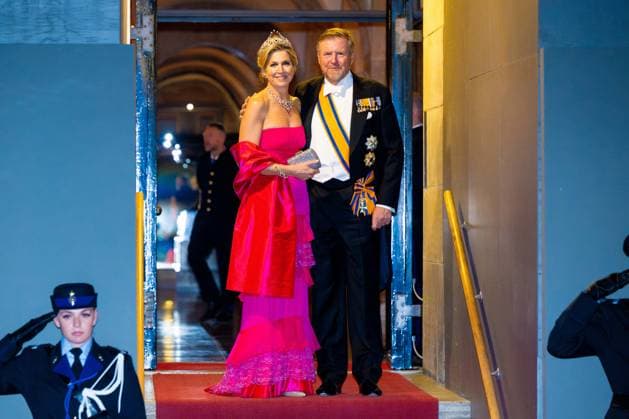 Royal Couple Offers Corps Diplomatic Dinner, Amsterdam - 23 Apr 2026 King Willem-Alexander and Queen Maxima at the Corps Diplomatique for a gala dinner at the Royal Palace Amsterdam. Amsterdam The Netherlands  Copyright: xMischaxSchoemakerx