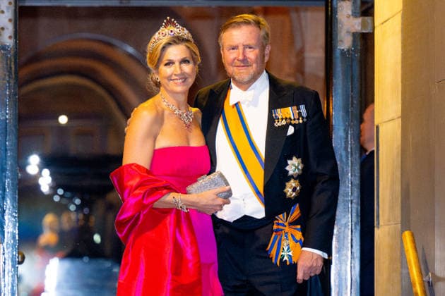 Royal Couple Offers Corps Diplomatic Dinner, Amsterdam - 23 Apr 2026 King Willem-Alexander and Queen Maxima at the Corps Diplomatique for a gala dinner at the Royal Palace Amsterdam. Amsterdam The Netherlands  Copyright: xMischaxSchoemakerx