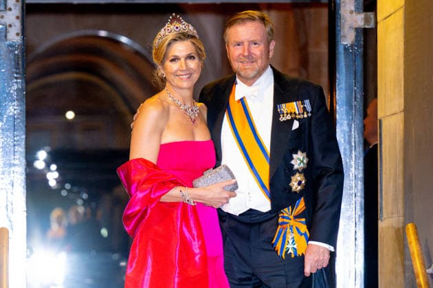 Royal Couple Offers Corps Diplomatic Dinner, Amsterdam - 23 Apr 2026 King Willem-Alexander and Queen Maxima at the Corps Diplomatique for a gala dinner at the Royal Palace Amsterdam. Amsterdam The Netherlands  Copyright: xMischaxSchoemakerx