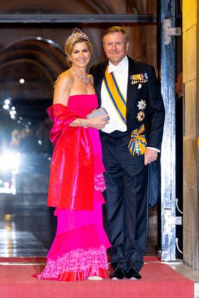 Royal Couple Offers Corps Diplomatic Dinner, Amsterdam - 23 Apr 2026 King Willem-Alexander and Queen Maxima at the Corps Diplomatique for a gala dinner at the Royal Palace Amsterdam. Amsterdam The Netherlands  Copyright: xMischaxSchoemakerx