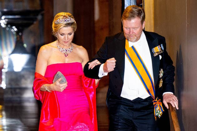 Royal Couple Offers Corps Diplomatic Dinner, Amsterdam - 23 Apr 2026 King Willem-Alexander and Queen Maxima at the Corps Diplomatique for a gala dinner at the Royal Palace Amsterdam. Amsterdam The Netherlands  Copyright: xMischaxSchoemakerx