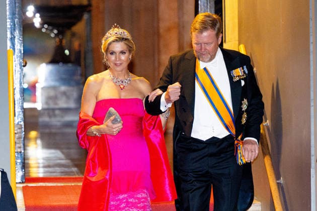 Royal Couple Offers Corps Diplomatic Dinner, Amsterdam - 23 Apr 2026 King Willem-Alexander and Queen Maxima at the Corps Diplomatique for a gala dinner at the Royal Palace Amsterdam. Amsterdam The Netherlands  Copyright: xMischaxSchoemakerx