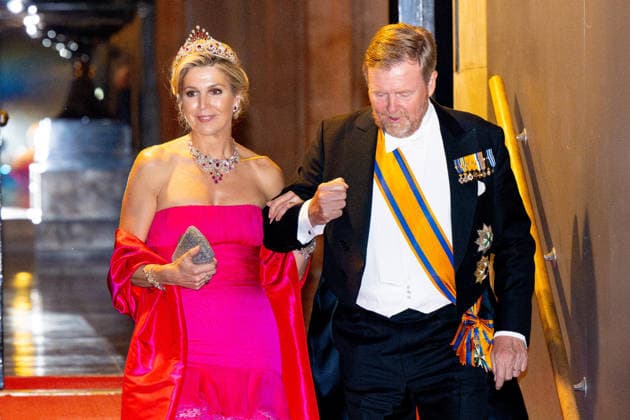 Royal Couple Offers Corps Diplomatic Dinner, Amsterdam - 23 Apr 2026 King Willem-Alexander and Queen Maxima at the Corps Diplomatique for a gala dinner at the Royal Palace Amsterdam. Amsterdam The Netherlands  Copyright: xMischaxSchoemakerx