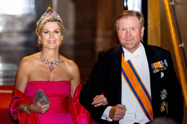 Royal Couple Offers Corps Diplomatic Dinner, Amsterdam - 23 Apr 2026 King Willem-Alexander and Queen Maxima at the Corps Diplomatique for a gala dinner at the Royal Palace Amsterdam. Amsterdam The Netherlands  Copyright: xMischaxSchoemakerx