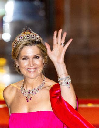 Royal Couple Offers Corps Diplomatic Dinner, Amsterdam - 23 Apr 2026 Queen Maxima at the Corps Diplomatique for a gala dinner at the Royal Palace Amsterdam. Amsterdam The Netherlands  Copyright: xMischaxSchoemakerx