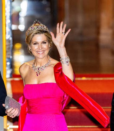 Royal Couple Offers Corps Diplomatic Dinner, Amsterdam - 23 Apr 2026 Queen Maxima at the Corps Diplomatique for a gala dinner at the Royal Palace Amsterdam. Amsterdam The Netherlands  Copyright: xMischaxSchoemakerx