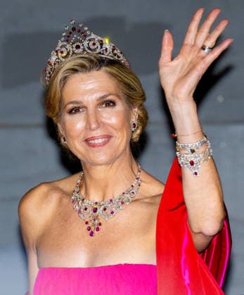Royal Couple Offers Corps Diplomatic Dinner, Amsterdam - 23 Apr 2026 Queen Maxima at the Corps Diplomatique for a gala dinner at the Royal Palace Amsterdam. Amsterdam The Netherlands  Copyright: xMischaxSchoemakerx