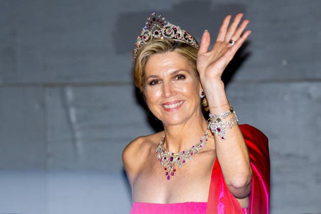 Royal Couple Offers Corps Diplomatic Dinner, Amsterdam - 23 Apr 2026 Queen Maxima at the Corps Diplomatique for a gala dinner at the Royal Palace Amsterdam. Amsterdam The Netherlands  Copyright: xMischaxSchoemakerx