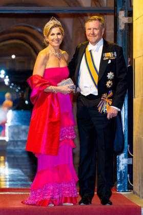 Royal Couple Offers Corps Diplomatic Dinner, Amsterdam - 23 Apr 2026 King Willem-Alexander and Queen Maxima at the Corps Diplomatique for a gala dinner at the Royal Palace Amsterdam. Amsterdam The Netherlands  Copyright: xMischaxSchoemakerx