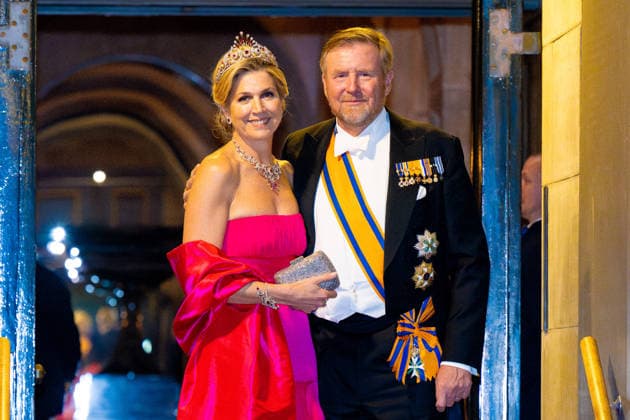 Royal Couple Offers Corps Diplomatic Dinner, Amsterdam - 23 Apr 2026 King Willem-Alexander and Queen Maxima at the Corps Diplomatique for a gala dinner at the Royal Palace Amsterdam. Amsterdam The Netherlands  Copyright: xMischaxSchoemakerx