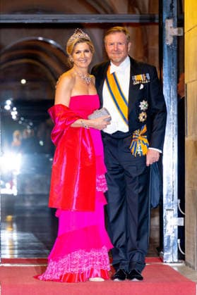 Royal Couple Offers Corps Diplomatic Dinner, Amsterdam - 23 Apr 2026 King Willem-Alexander and Queen Maxima at the Corps Diplomatique for a gala dinner at the Royal Palace Amsterdam. Amsterdam The Netherlands  Copyright: xMischaxSchoemakerx