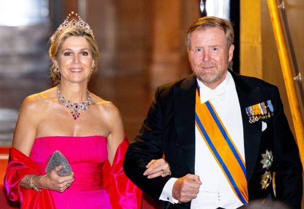 Royal Couple Offers Corps Diplomatic Dinner, Amsterdam - 23 Apr 2026 King Willem-Alexander and Queen Maxima at the Corps Diplomatique for a gala dinner at the Royal Palace Amsterdam. Amsterdam The Netherlands  Copyright: xMischaxSchoemakerx