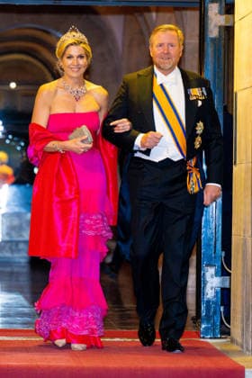 Royal Couple Offers Corps Diplomatic Dinner, Amsterdam - 23 Apr 2026 King Willem-Alexander and Queen Maxima at the Corps Diplomatique for a gala dinner at the Royal Palace Amsterdam. Amsterdam The Netherlands  Copyright: xMischaxSchoemakerx